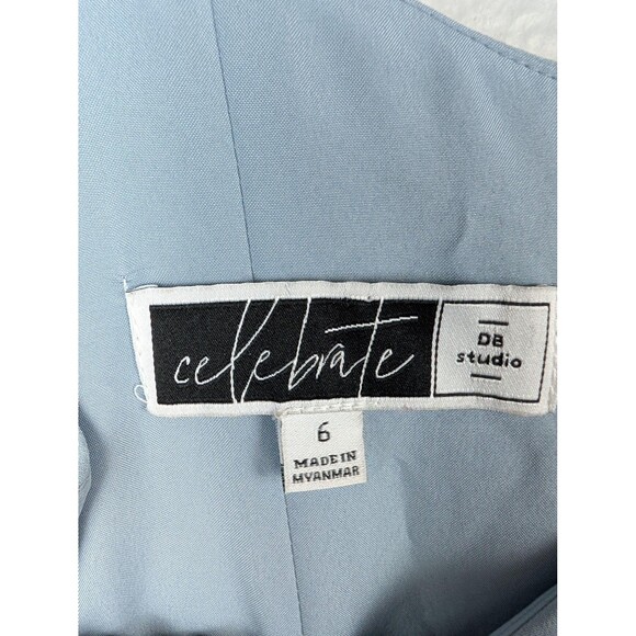 DB Studio Blue Cold Shoulder Maxi Dress Size 6 - Picture 7 of 12